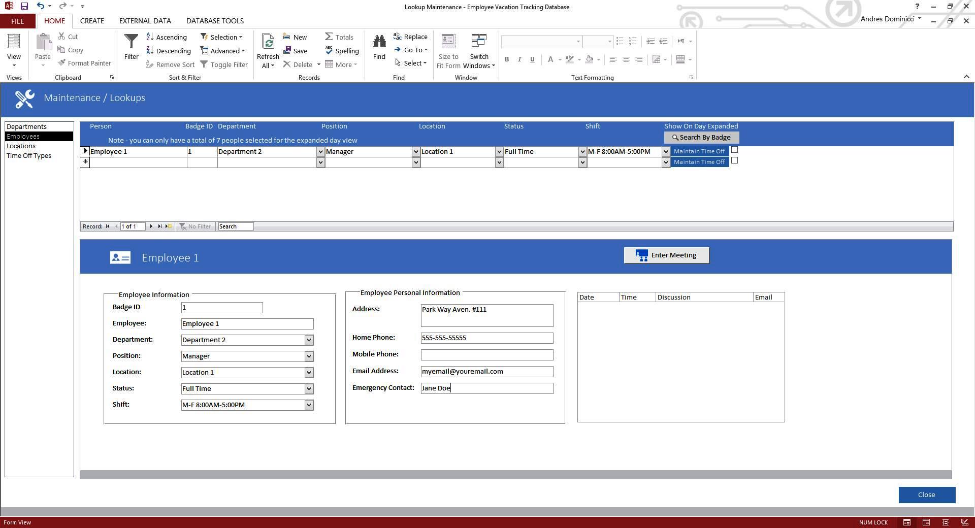 Vacation Tracker Template from www.microsoftaccessexpert.com