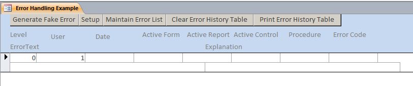 Error Handling Template | Error Handling Database