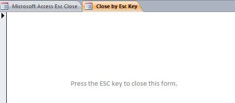 Esc Close Template | Esc Close Database