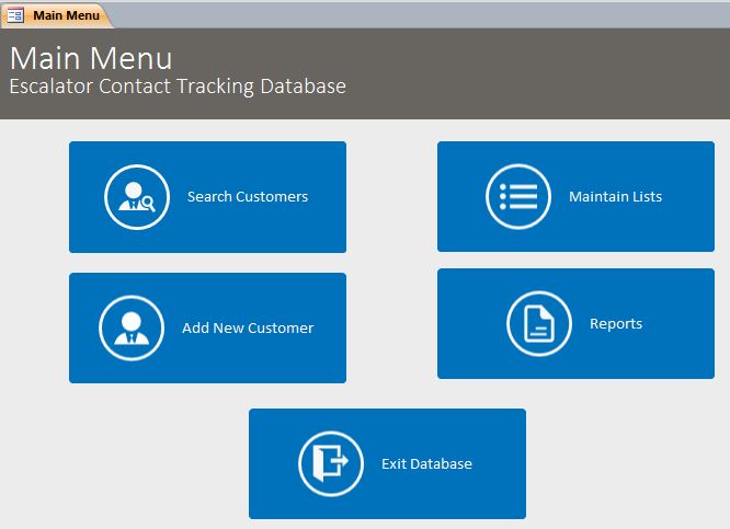 Escalator Contact Tracking Template | Contact Database