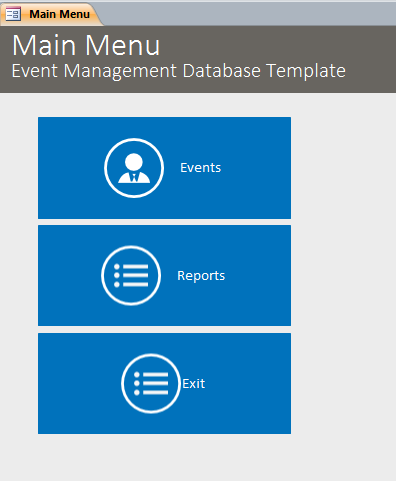 Event Management Database Template | Event Tracking Database