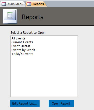 Event Management Database Template | Event Tracking Database