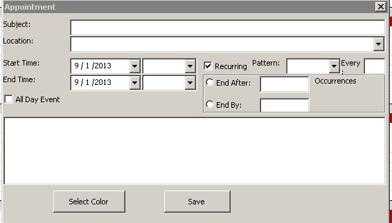 Microsoft Excel Calendar Scheduling Database Template