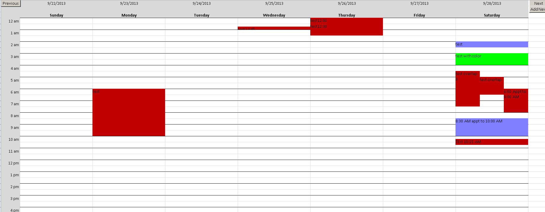 Microsoft Excel Calendar Scheduling Database Template