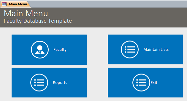 Microsoft Access Faculty Database | Comprehensive Faculty Management System