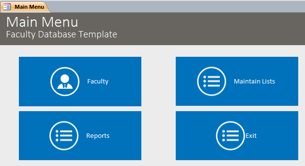 Faculty Template | Faculty Database