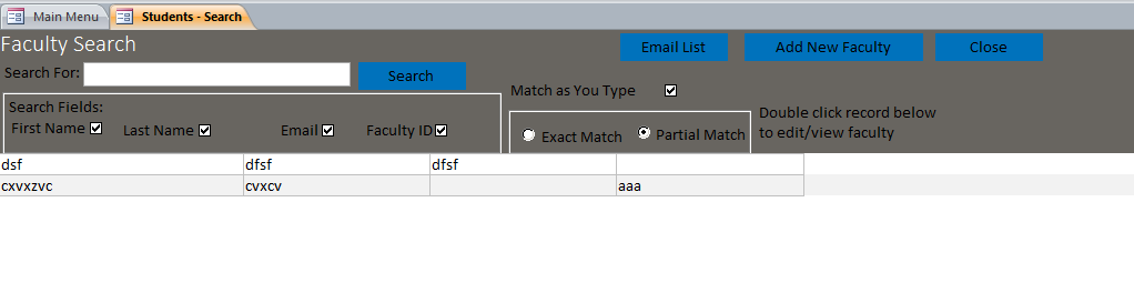 Microsoft Access Faculty Database | Comprehensive Faculty Management System