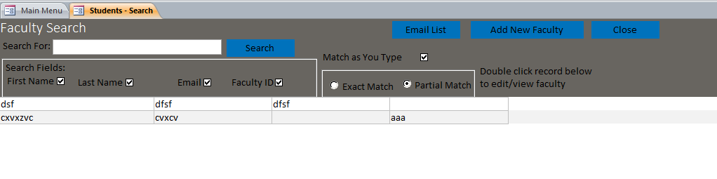 Faculty Template | Faculty Database