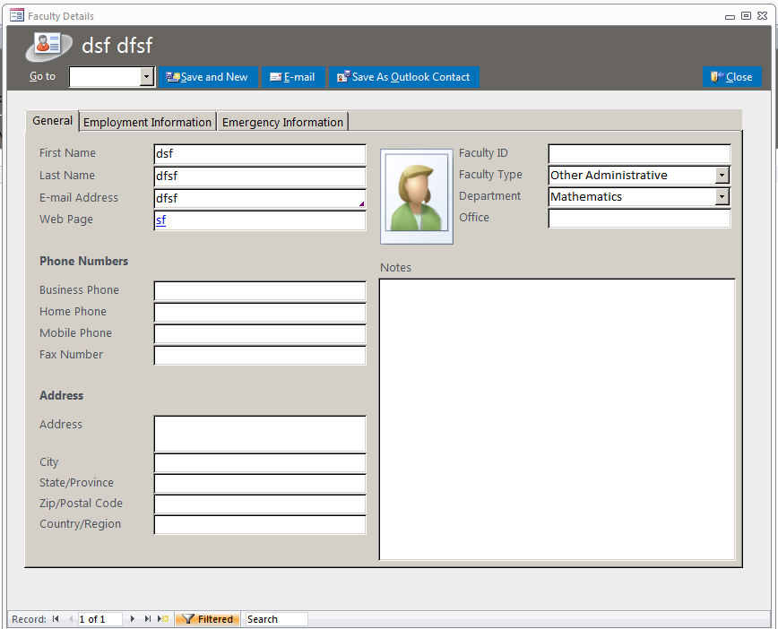 Microsoft Access Faculty Database | Comprehensive Faculty Management System