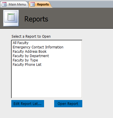 Microsoft Access Faculty Database | Comprehensive Faculty Management System