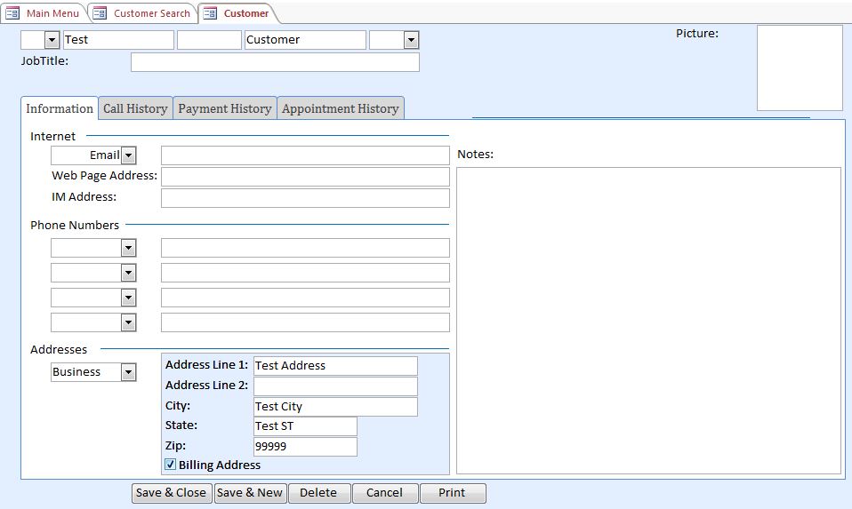 Garage Door Appointment Tracking Database Template | Appointment Database