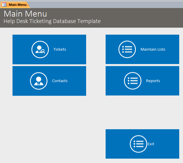 Help Desk Ticketing Tracking Database Template | Help Desk Ticket Database