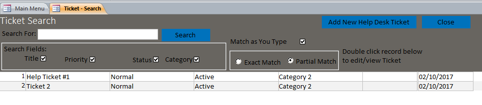 Help Desk Ticketing Tracking Database Template | Help Desk Ticket Database