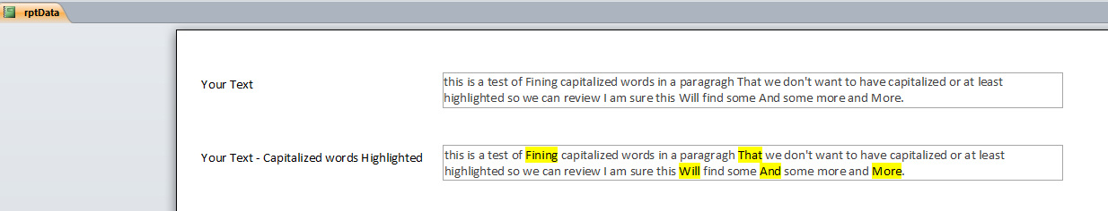 Highlight Capitalize Database | Highlight Capitalize Signature