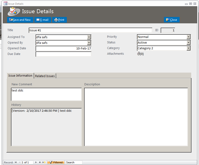 Incident Tracking