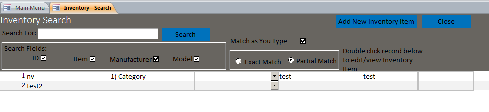 Inventory Template | Inventory Database