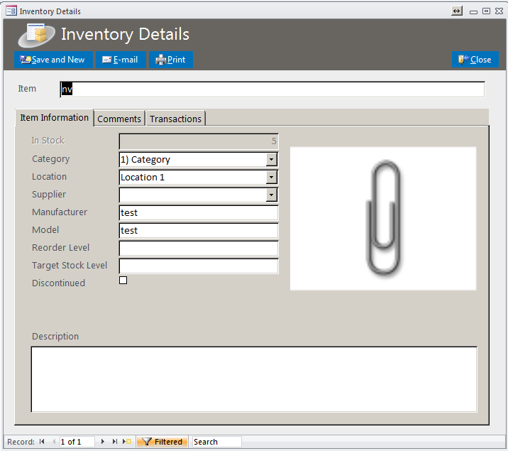 Microsoft Access Inventory Template Software