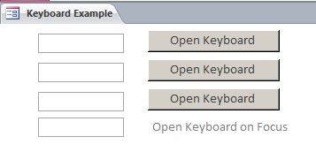 Microsoft Access Keyboard | Custom Popup Keyboard