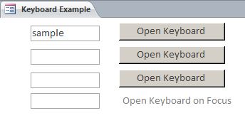 Microsoft Access Keyboard | Custom Popup Keyboard