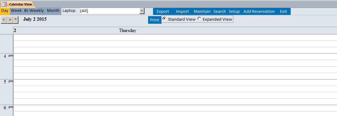 Laptop Reservation/Checkout Template | Reservation/Checkout Database