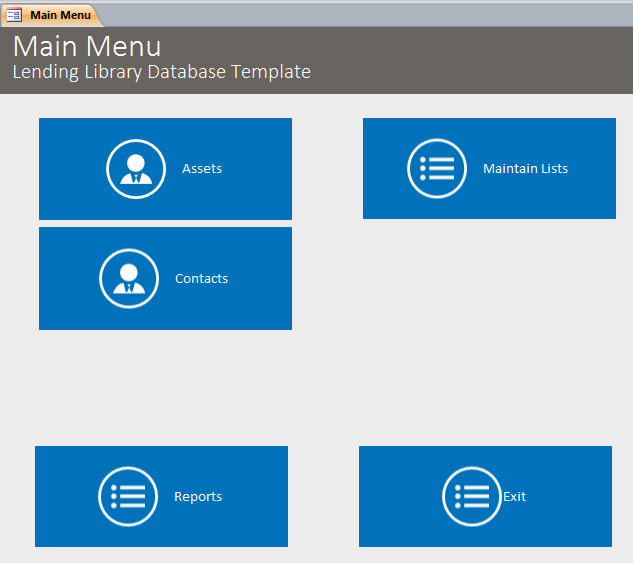 Lending Library Database Template