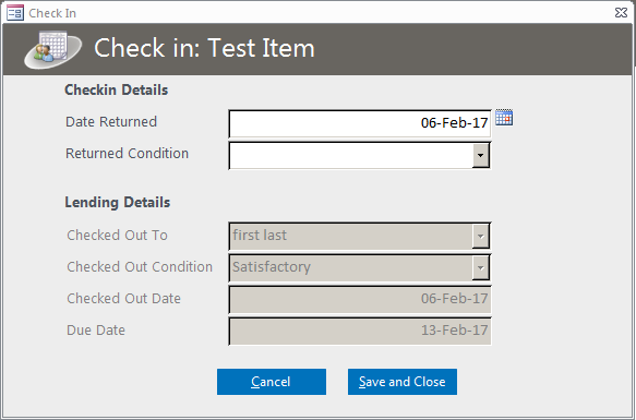 Lending Library Database Template