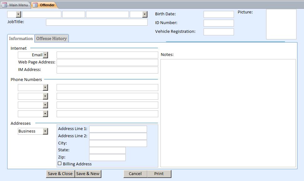 Loss Prevention Template |  Loss Prevention Database