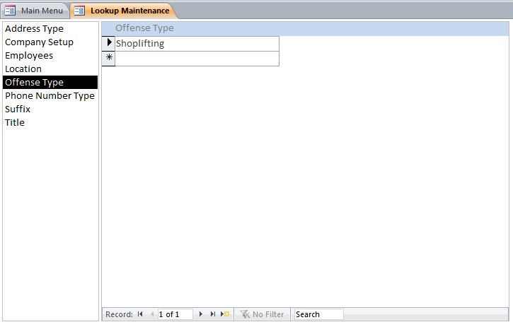 Loss Prevention Template |  Loss Prevention Database