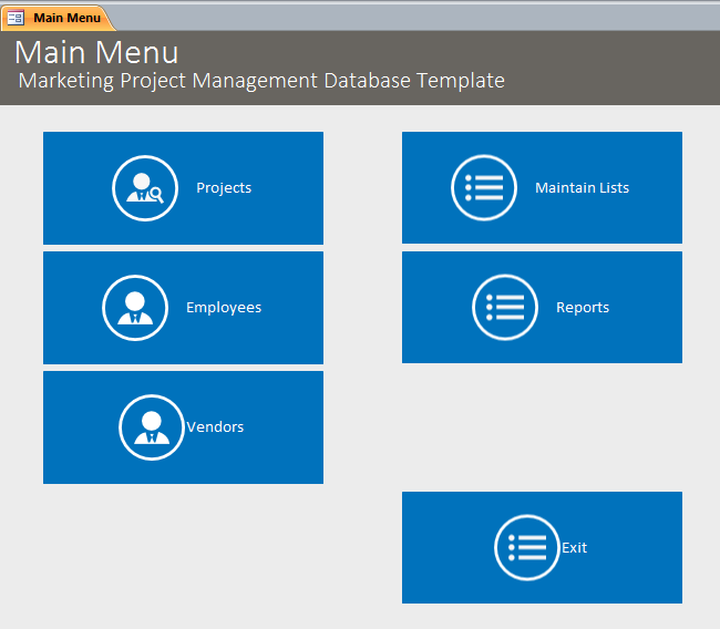 Marketing Project Management Database | PM Database