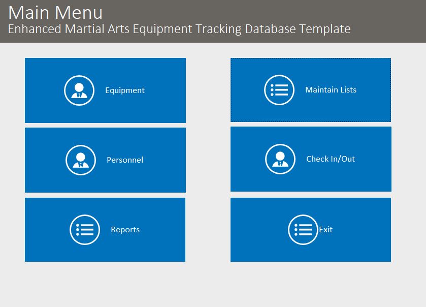 Enhanced Martial Arts Equipment Tracking Database