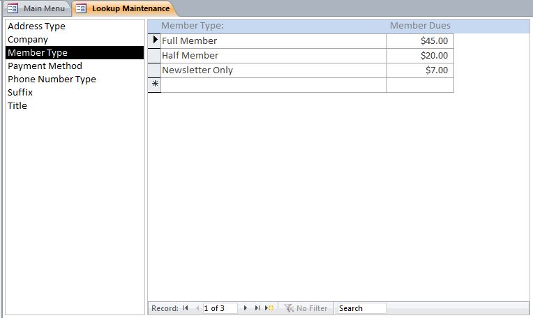 Membership Tracking Database Template | Association Tracking Database