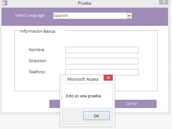 Microsoft Access Multi Language Code Database | Show Forms in Multiple Languages