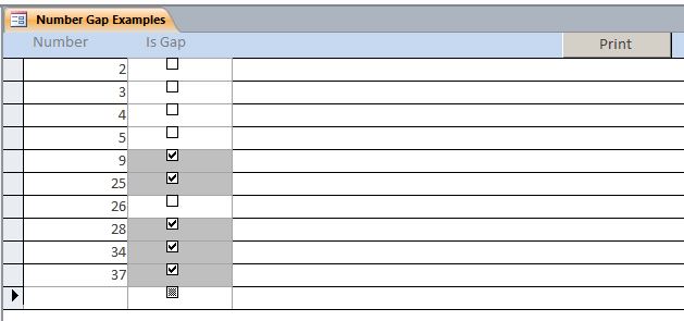 Number Gap Template | Number Gap Database