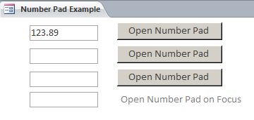 Microsoft Access Number Pad | Custom Number Pad