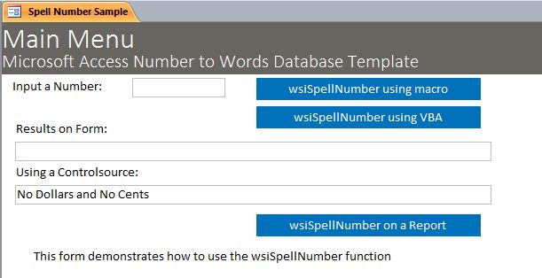 Number to Words | Microsoft Access Sample Code