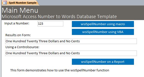 Number to Words | Microsoft Access Sample Code