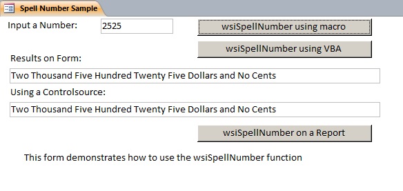 Number to Words | Microsoft Access Sample Code