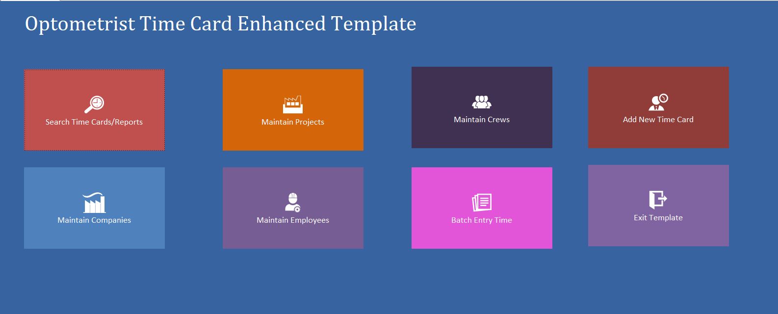 Enhanced Optometrist Time Card Template | Time Card Database