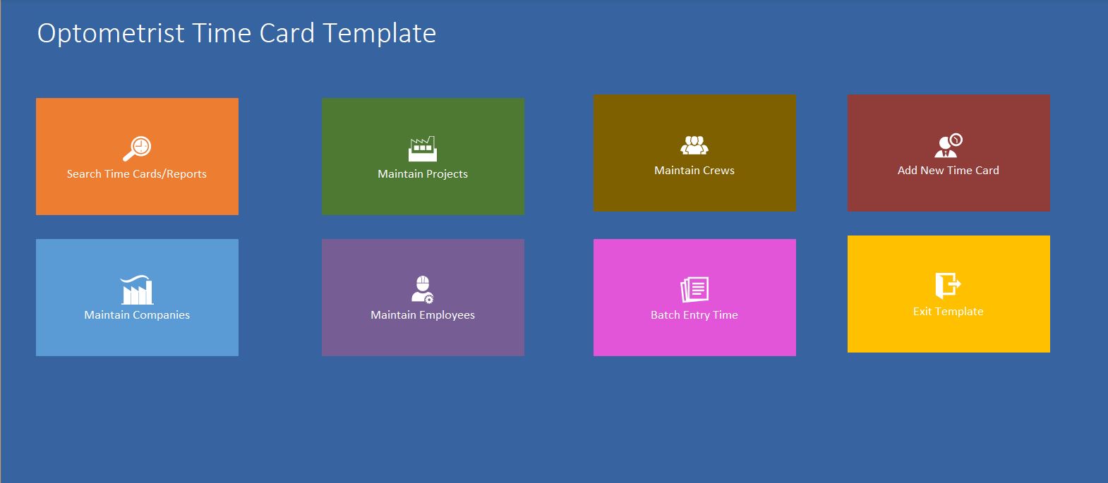 Optometrist Time Card Template | Time Card Database