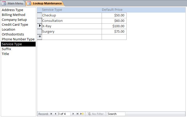 Orthodontist Appointment Tracking Template Outlook Style | Appointment Database