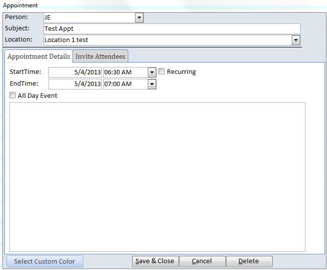 Northwind Database with Enhanced Calendar Scheduling Database Template | Calendar Database