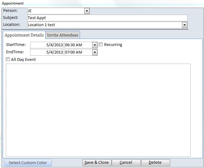 Enhanced Calendar Scheduling Database Template | Calendar Database