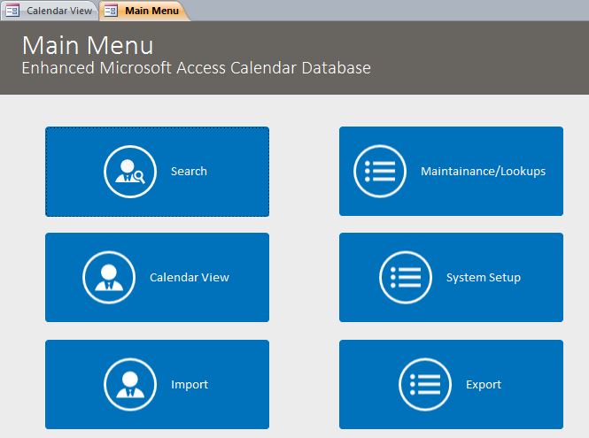 Northwind Database with Enhanced Calendar Scheduling Database Template | Calendar Database