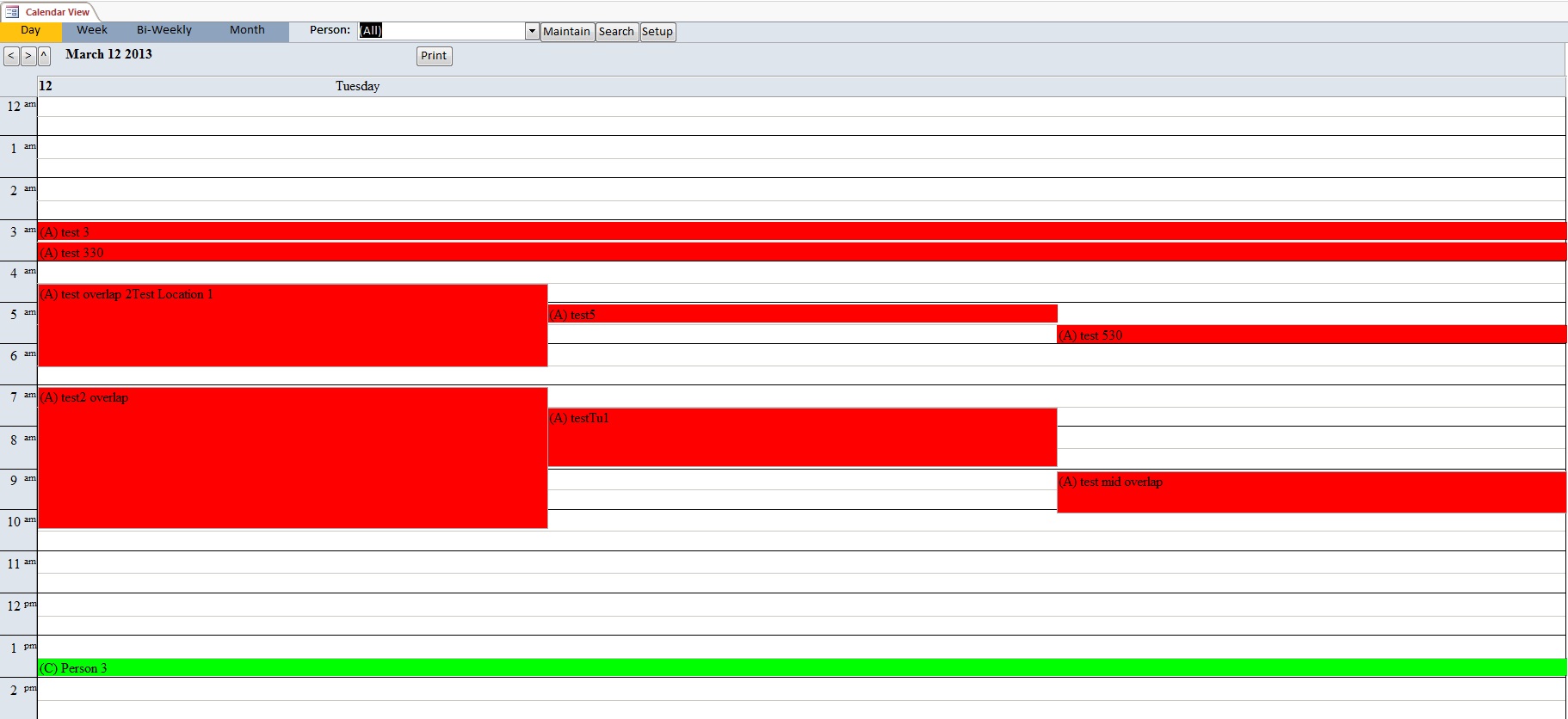 Rehabilitation Therapist Appointment Tracking Template Outlook Style | Appointment Database