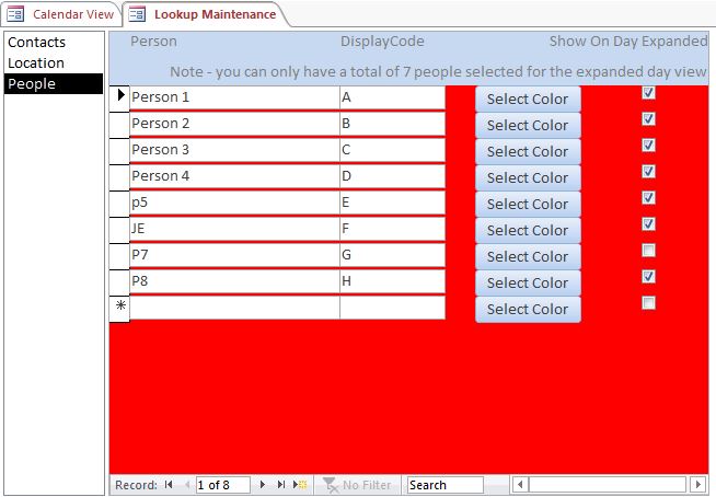 Enhanced Calendar Scheduling Database Template | Calendar Database