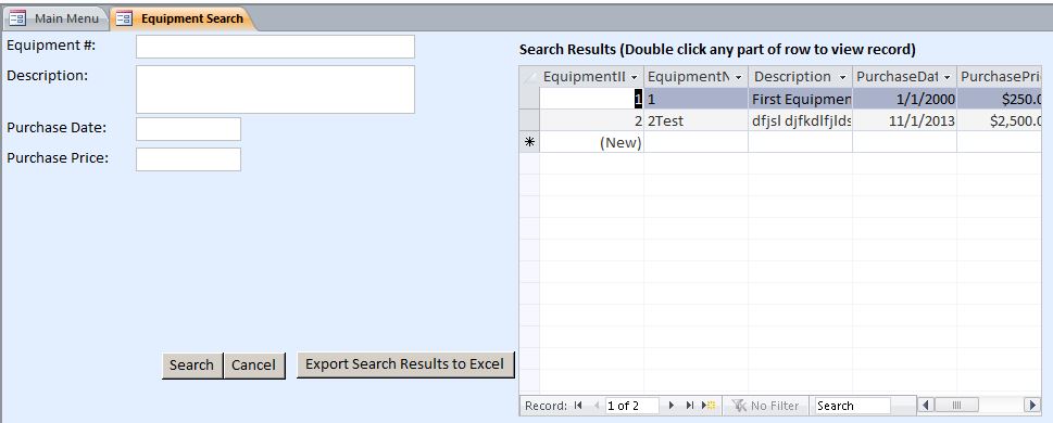 Photographer Equipment Maintenance Log Tracking Template | Equipment Database