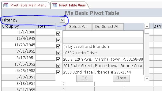 Pivot Table Database Template | Pivot Table