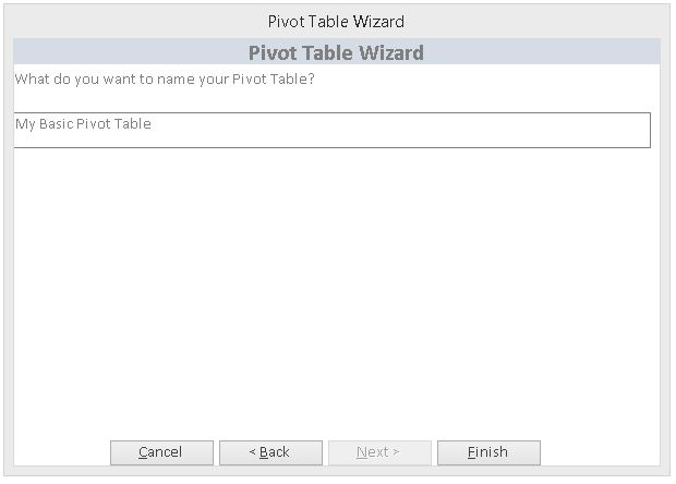 Pivot Table Database Template | Pivot Table