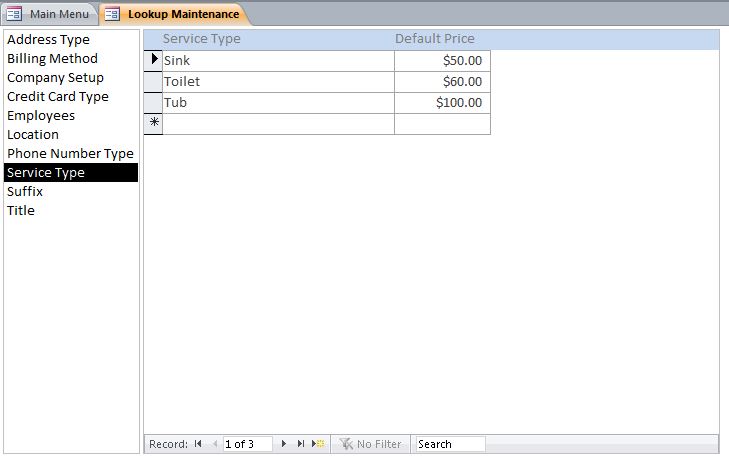 Plumbing Contact Tracking Database Template | Plumbing CRM