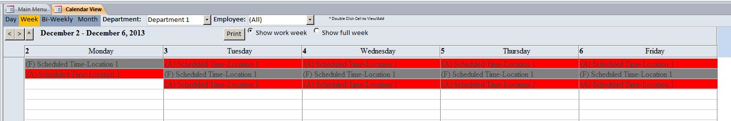 Production Scheduling Database Template | Production Database